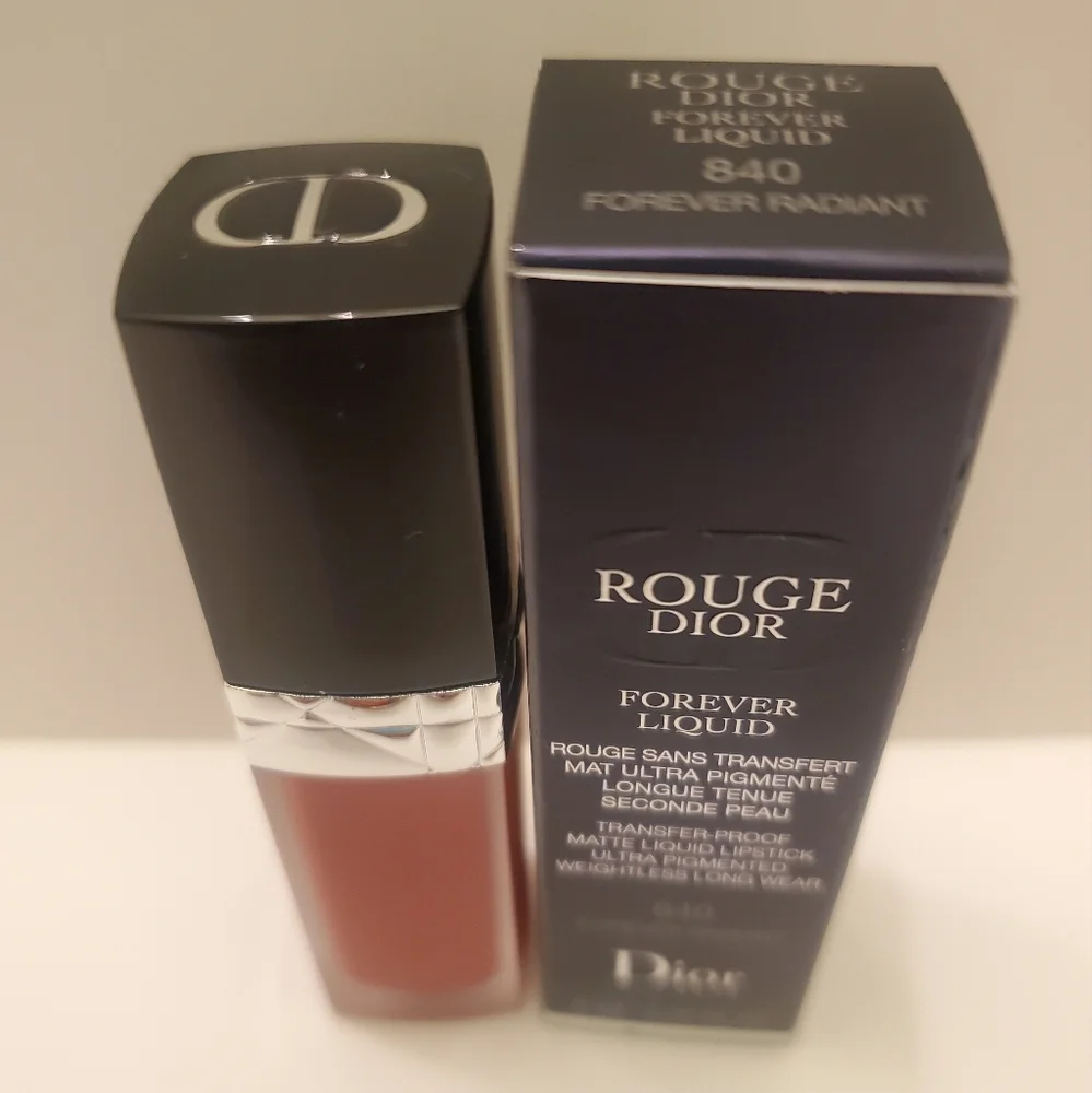 Dior Rouge Forever Liquid Transfer-Proof Lipstick 840 Forever Radiant. BNIB - Picture 2 of 4